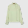 Gucci Silk Georgette Top In Green