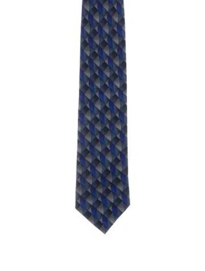 Pre-owned Gucci Silk  Tie In Blue
