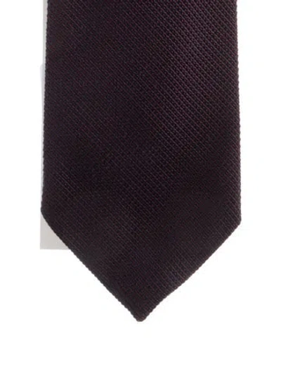 Pre-owned Gucci Silk  Tie In Purple