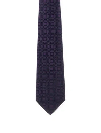 Pre-owned Gucci Silk  Tie In Purple