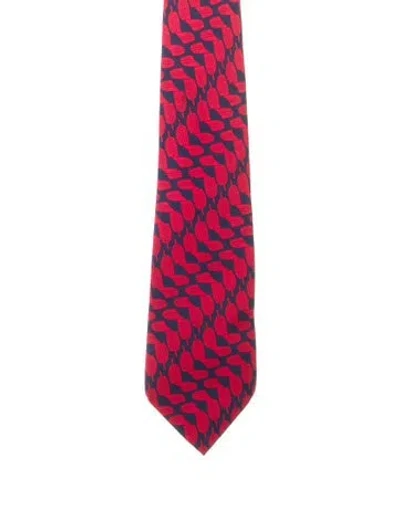 Pre-owned Gucci Silk  Tie In Red