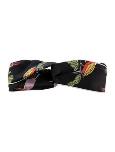Pre-owned Gucci Silk Headband In Black
