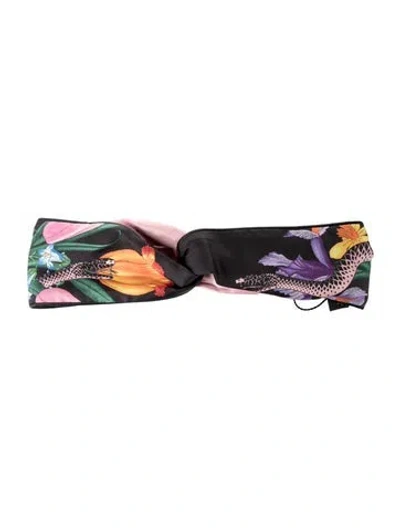 Pre-owned Gucci Silk Headband. W/tags In Black