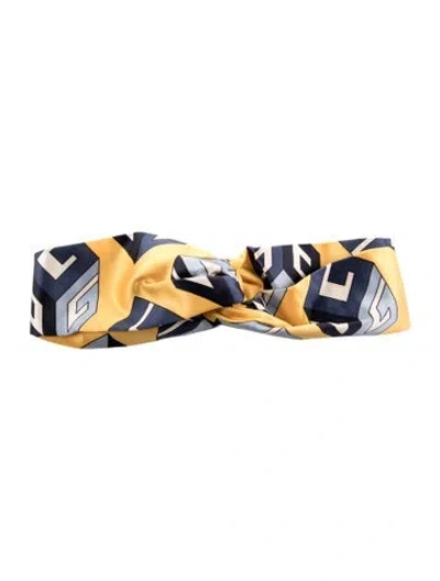 Pre-owned Gucci Silk Headband. In Yellow
