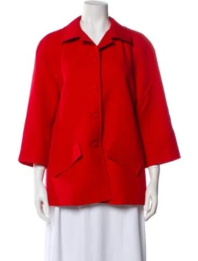 Pre-owned Gucci Silk Jacket In Red