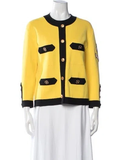 Pre-owned Gucci Silk Jacket In Yellow