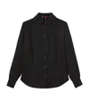 Gucci Silk Jacquard Shirt And Bra Set In Black