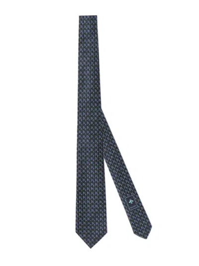 Gucci Silk Jacquard Tie - 5cm X 148cm In Blue
