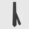 Gucci Interlocking G Silk-wool Tie In Burgundy