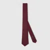 Gucci Silk Jacquard Tie In Burgundy