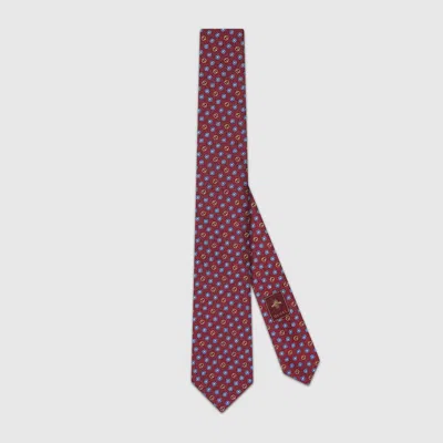 Gucci Silk Jacquard Tie In Red