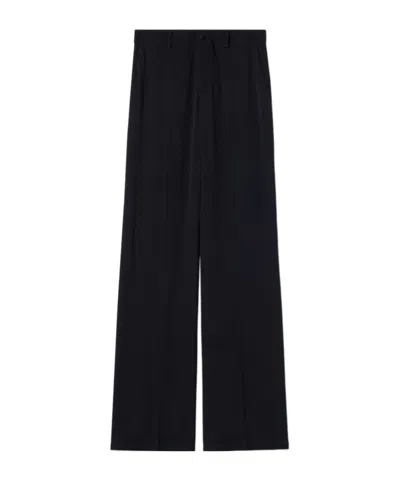 Gucci Silk Jacquard Trousers In Black