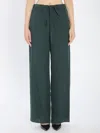 Gucci Silk Jogger Pants In Green
