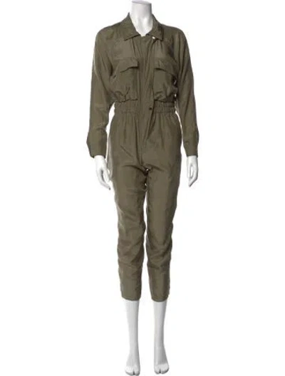 Pre-owned Gucci Silk Jumpsuit In Green