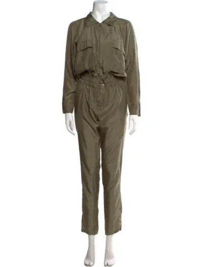 Pre-owned Gucci Silk Jumpsuit In Neutrals