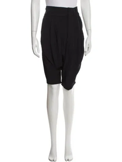 Pre-owned Gucci Silk Knee-length Shorts In Black