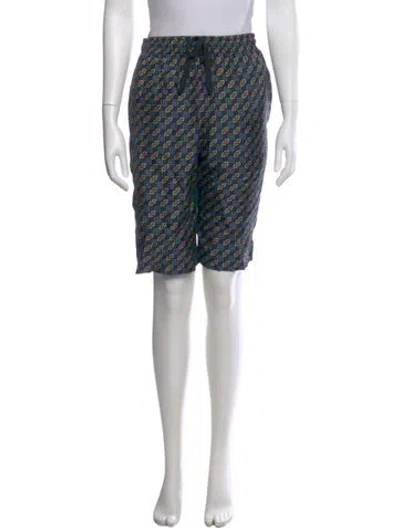 Pre-owned Gucci Silk Knee-length Shorts In Blue