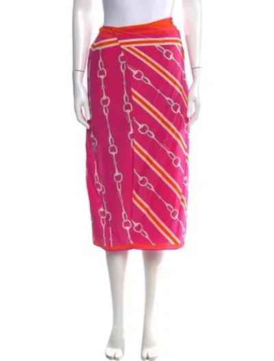 Pre-owned Gucci Silk Knee-length Shorts In Pink