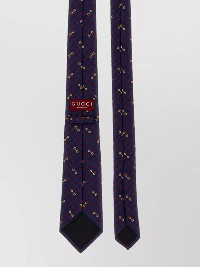 Gucci Silk Logo-jacquard Tie In Transparent