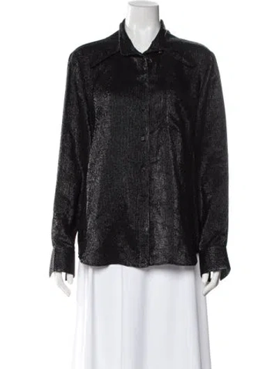Pre-owned Gucci Silk Long Sleeve Blouse In Multi