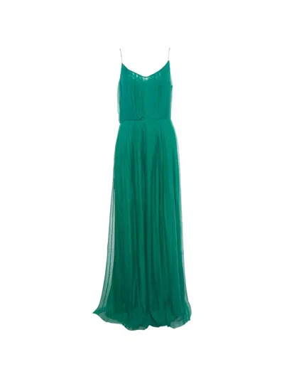 Pre-owned Gucci Silk Maxi Dress In Green