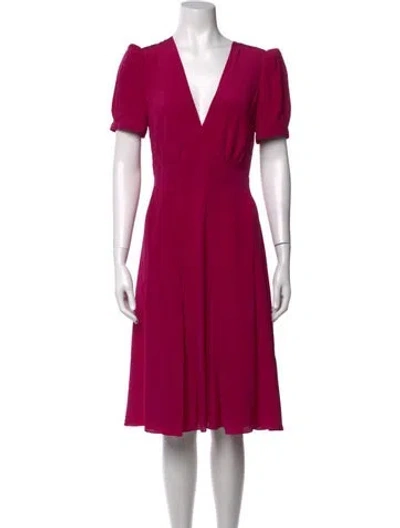 Pre-owned Gucci Silk Midi Length Dress W/ Tags In Purple