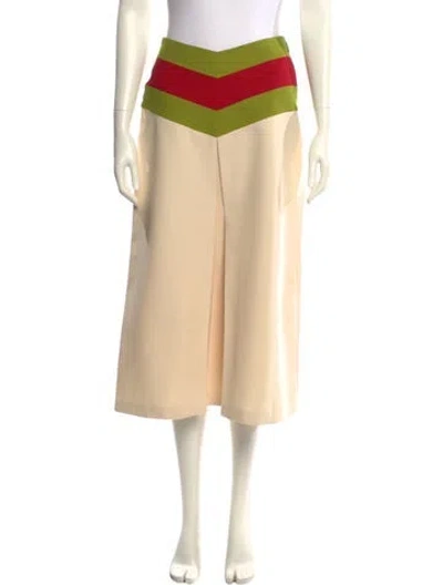 Pre-owned Gucci Silk Midi Length Skirt In Neutral