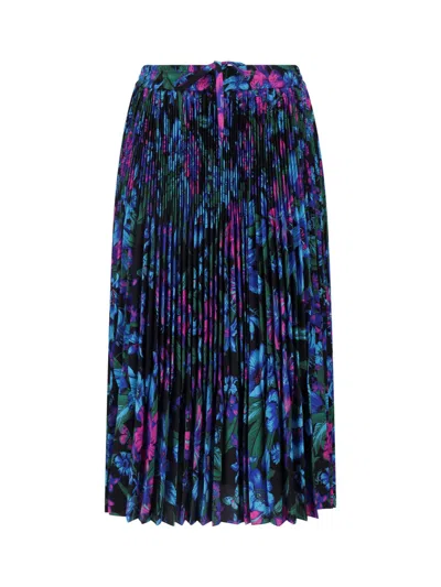 Gucci Silk Midi Skirt In Multi