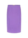 Gucci Silk Midi Skirt In Purple