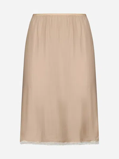 GUCCI SILK MIDI SLIP SKIRT