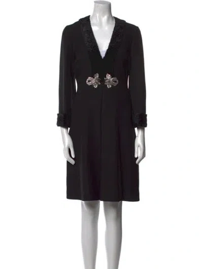 Pre-owned Gucci Silk Mini Dress In Black