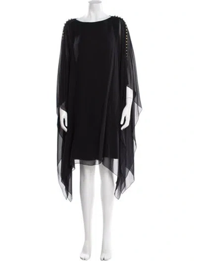 Pre-owned Gucci Silk Mini Dress In Black