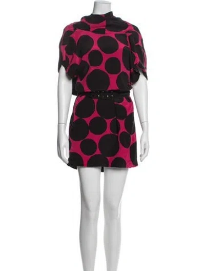 Pre-owned Gucci Silk Mini Dress In Black