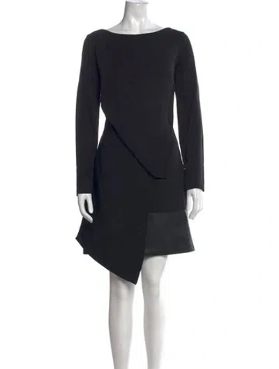 Pre-owned Gucci Silk Mini Dress In Black