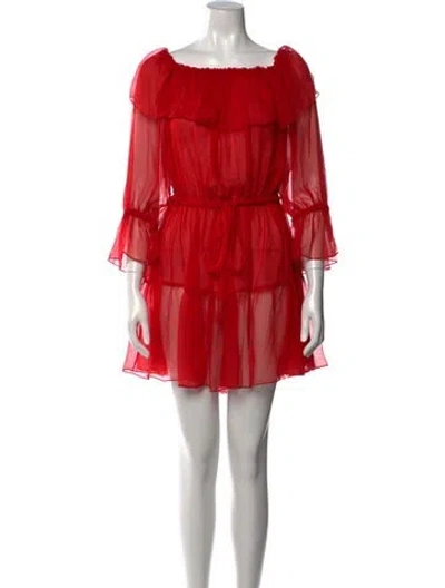 Pre-owned Gucci Silk Mini Dress In Orange