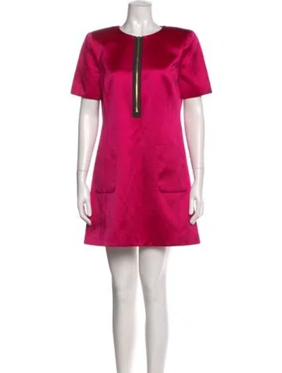 Pre-owned Gucci Silk Mini Dress In Pink