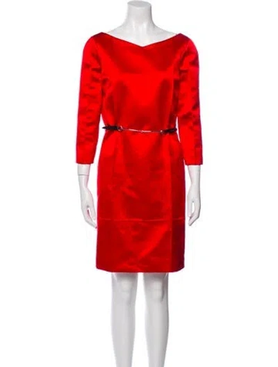 Pre-owned Gucci Silk Mini Dress W/ Tags In Red