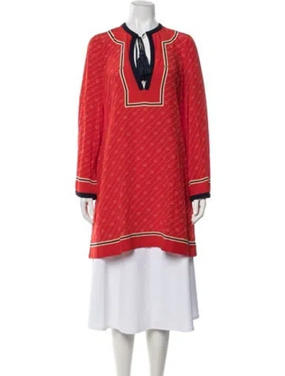 Pre-owned Gucci Silk Mini Dress W/ Tags In Red