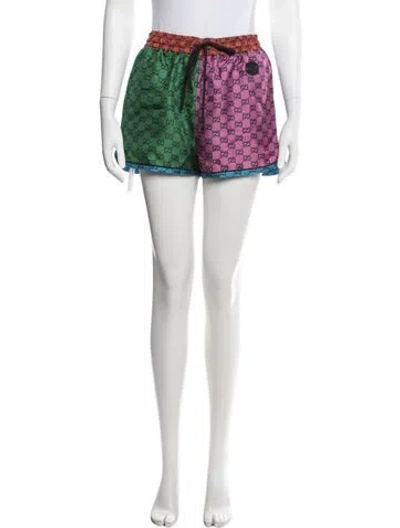 Pre-owned Gucci Silk Mini Shorts In Purple