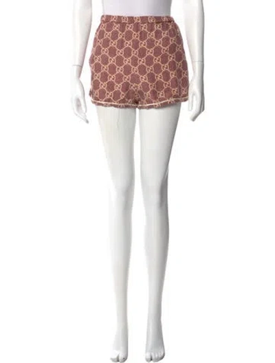 Pre-owned Gucci Silk Mini Shorts In Red