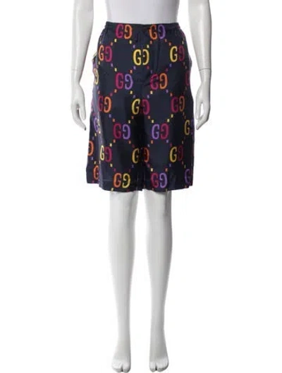 Pre-owned Gucci Silk Mini Shorts W/ Tags In Blue