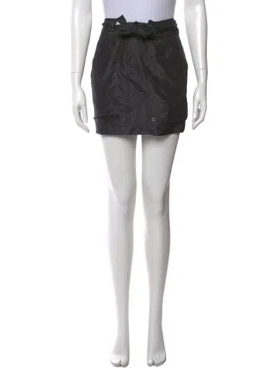 Pre-owned Gucci Silk Mini Skirt In Black