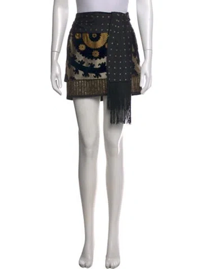 Pre-owned Gucci Silk Mini Skirt In Black