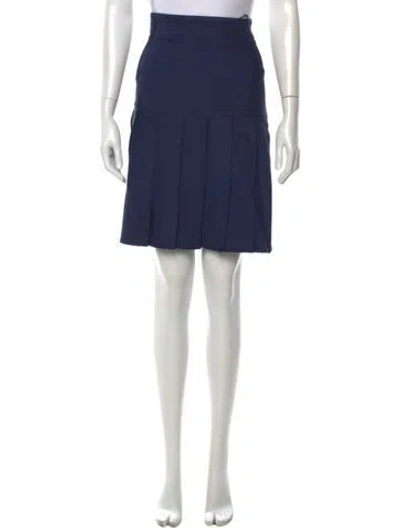 Pre-owned Gucci Silk Mini Skirt In Blue