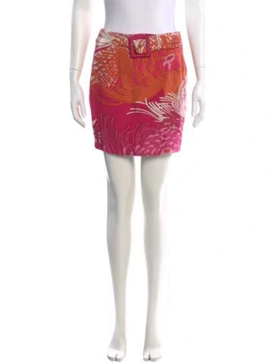 Pre-owned Gucci Silk Mini Skirt In Pink