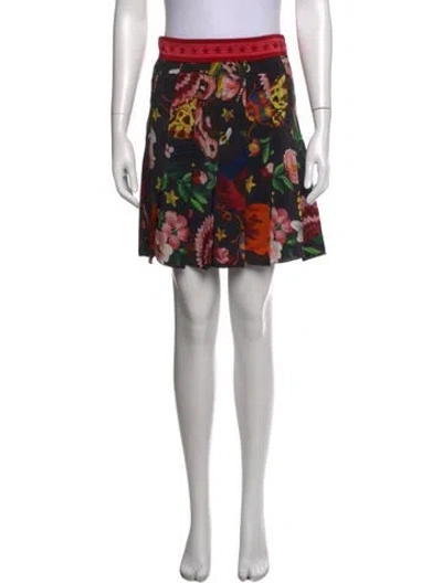 Pre-owned Gucci Silk Mini Skirt In Red