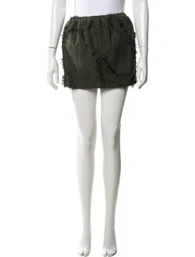Pre-owned Gucci Silk Mini Skirt W/ Tags In Green