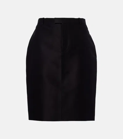 Gucci Silk Miniskirt In Black