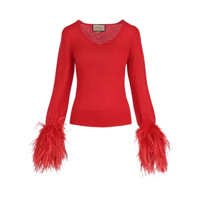 Pre-owned Gucci Silk Mohair Sweater 'red' | Women's Size S