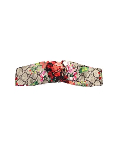 Gucci Silk Monogram Blooms Print Headband (authentic Pre-loved)